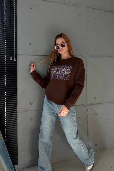 ŞARSONLU GES ORTA TAŞLI SWEAT Acı Kahve