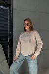 ŞARSONLU GES ORTA TAŞLI SWEAT  Bej