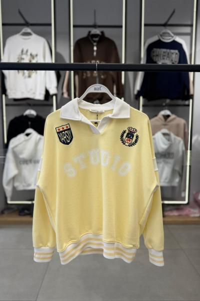 STUDIO YAZILI SWEAT Sarı