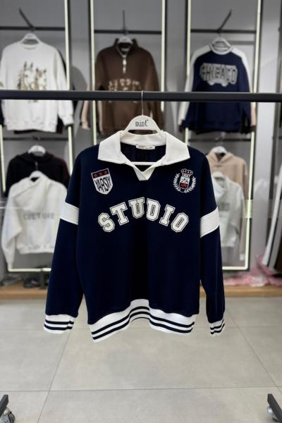 STUDIO YAZILI SWEAT Lacivert