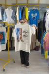 STYLE VİBE YAZILI BÜYÜK BEDEN BLUZ Beyaz