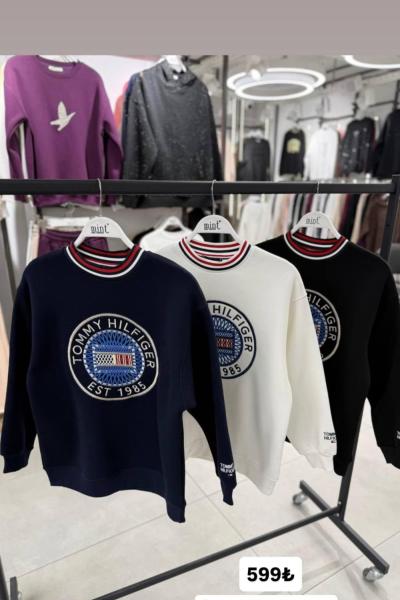 TMY 1985 KOL DETAY SWEAT Lacivert