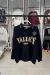 VALLEY YAKALI SWEAT  Siyah