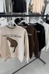 WILD HEAR HEART KAPLANLI SWEAT  Beyaz