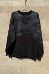 YIKAMALI MİNİK FULL TAŞLU SWEAT  Siyah