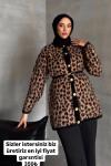Yumoş Leopar Hırka Siyah