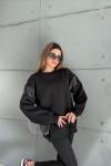 ZİNCİR DETAYLI SWEAT  Siyah