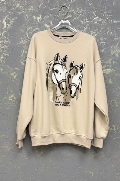 AT BASKILI SWEAT  Bej