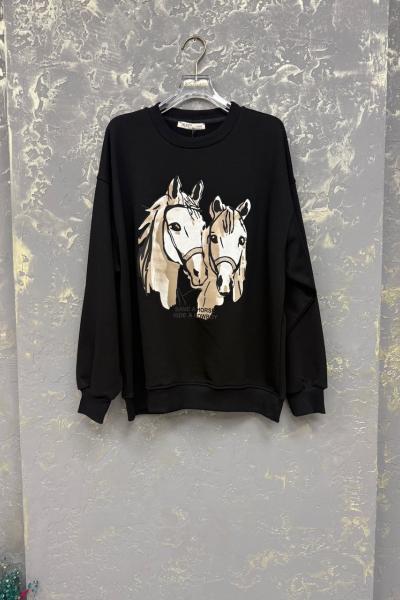 AT BASKILI SWEAT  Siyah