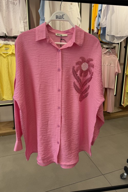BAYAN TASARIM GÖMLEK  Pembe