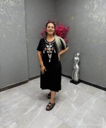 BAYAN TASARIM ELBİSE  Siyah