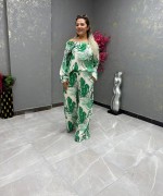 BAYAN OMUZ LASTİKLİ İKİLİ TAKIM  Yeşil