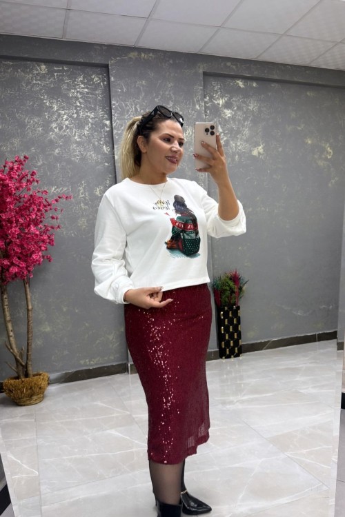 PUL PAYET ETEK  Kırmızı