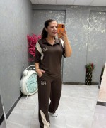 MİN POLO YAKA İKİLİ TAKIM  Acı Kahve