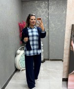 GÖMLEK  DETAY İKİLİ TAKIM  Lacivert