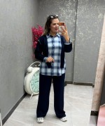 GÖMLEK  DETAY İKİLİ TAKIM  Lacivert
