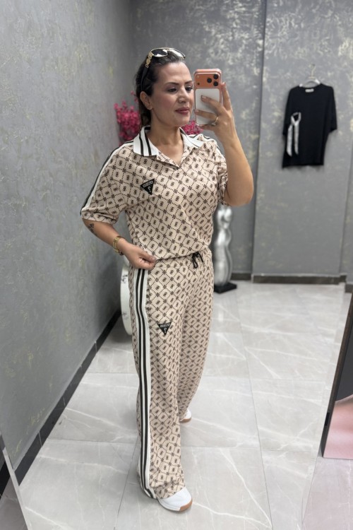 GES POLO YAKA İKİLİ TAKIM  Bej