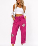 yıldızlı ithal pantolon9 Pembe