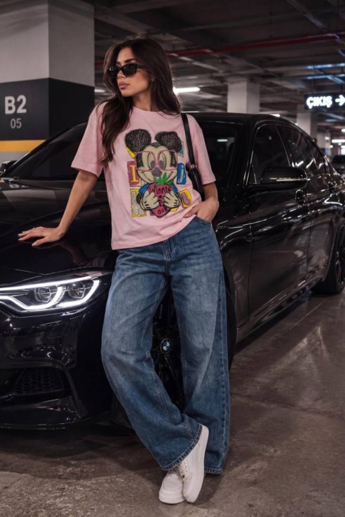 ÇİLEKLİ MCK TİŞÖRT Pembe