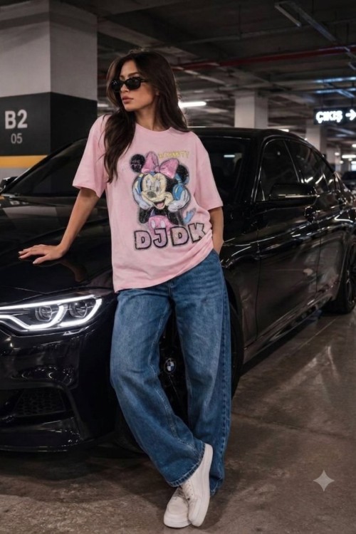 FİYONKLU MCKY TİŞÖRT  Pembe