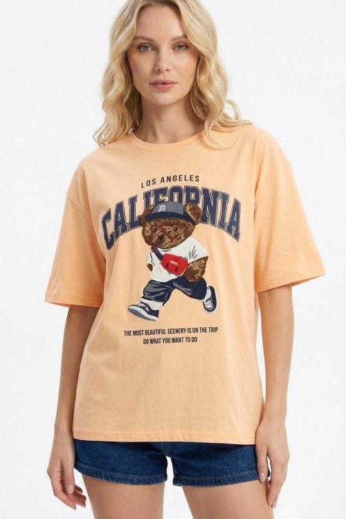 CALIFORNIA AYICIK TİŞÖRT  Turuncu