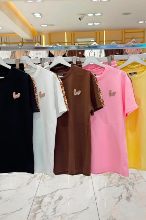 LOVE KOLLAR LEOPAR ŞORTLU TAKIM  Acı Kahve