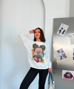 ÇİLEKLİ MCK SWEATSHİRT  Beyaz