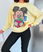 ÇİLEKLİ MCK SWEATSHİRT  Sarı