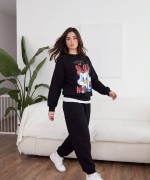 ÖRDEK BASKILI SWEATSHİRT  Siyah