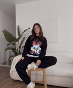 ÖRDEK BASKILI SWEATSHİRT  Siyah
