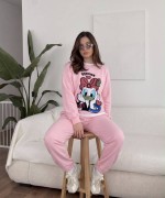 ÖRDEK BASKILI SWEATSHİRT  Pembe