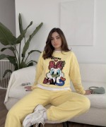 ÖRDEK BASKILI SWEATSHİRT  Sarı