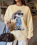 BUGGS BUNNY SWEATSHİRT  Sarı