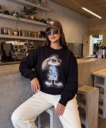 BUGGS BUNNY SWEATSHİRT  Siyah