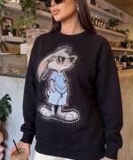 BUGGS BUNNY SWEATSHİRT  Siyah