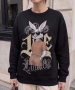 GÖZLÜKLÜ BUGS BUNY SWEATSHİRT  Siyah