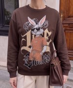 GÖZLÜKLÜ BUGS BUNY SWEATSHİRT  Acı Kahve