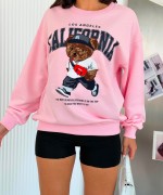 CALIFORNIA YAZILI SWEATSHİRT  Pembe