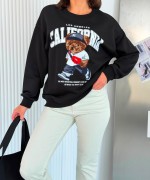 CALIFORNIA YAZILI SWEATSHİRT  Siyah