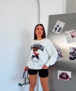 CALIFORNIA YAZILI SWEATSHİRT  Beyaz