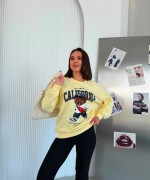 CALIFORNIA YAZILI SWEATSHİRT  Sarı
