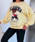 CALIFORNIA YAZILI SWEATSHİRT  Sarı