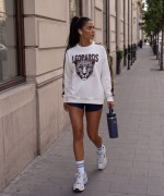 LEOPARDS YAZILI SWEATSHİRT  Beyaz