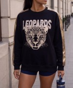 LEOPARDS YAZILI SWEATSHİRT  Acı Kahve