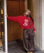 SİMLİ AYICIKLI SWEATSHİRT  Kırmızı