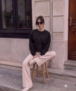 ÇOKLU PAPATYALI SWEATSHİRT  Siyah