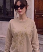 ÇOKLU PAPATYALI SWEATSHİRT  Bej