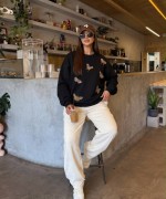 KELEBEK NAKIŞLI SWEATSHİRT  Siyah