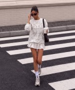KELEBEK PAPATYALI SWEATSHİRT  Beyaz