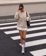 KELEBEK PAPATYALI SWEATSHİRT  Bej